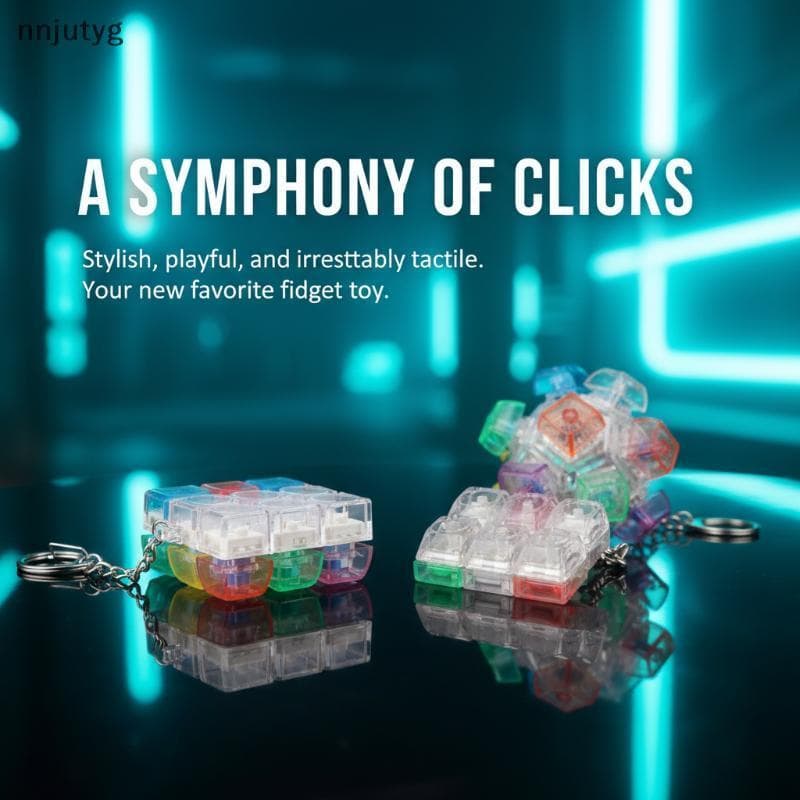Criativo Esférico Quadrado Fidget Teclado Keycap Brinquedo De Alívio Do Estresse Para Adultos Presente De Escritório Em