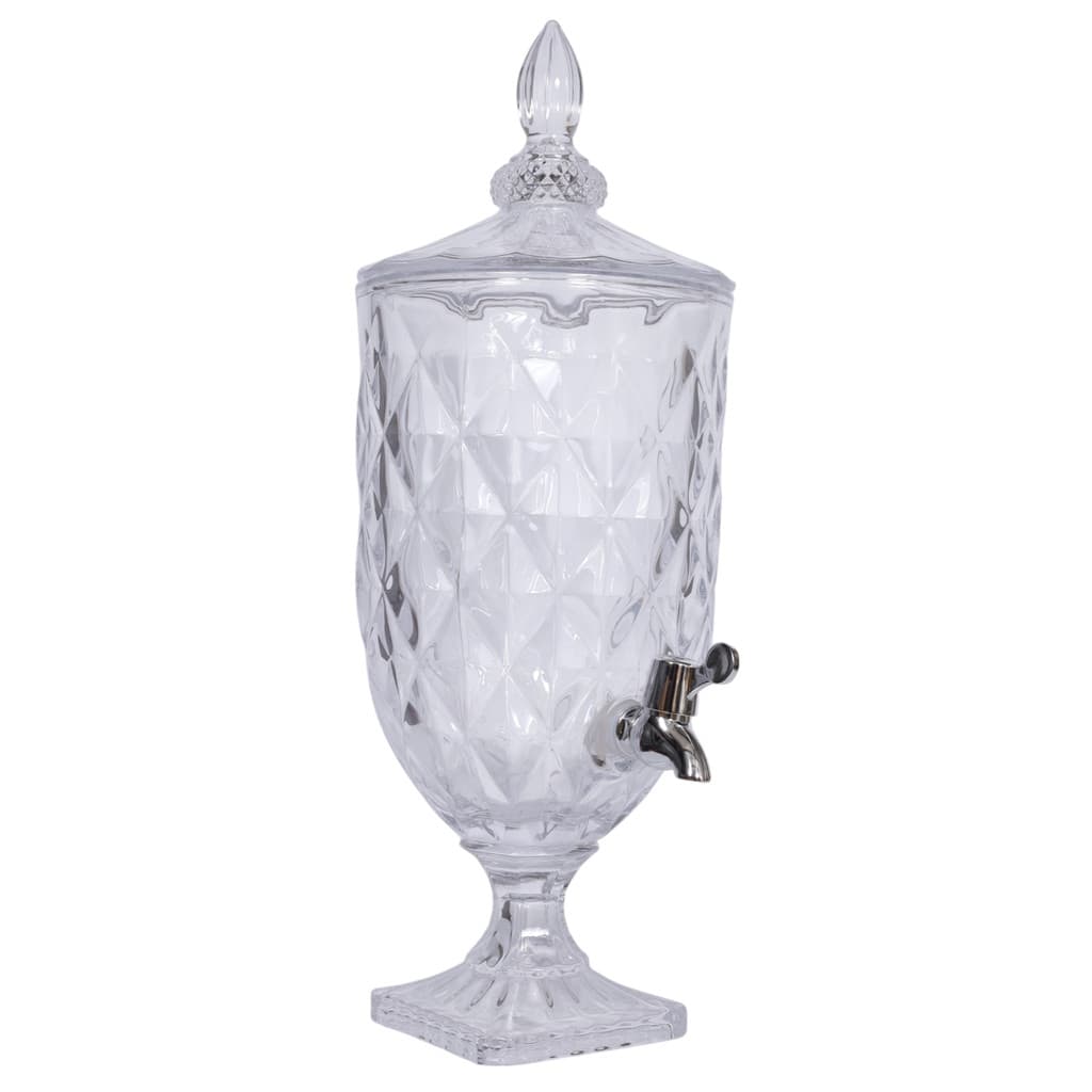 Suqueira De Vidro Diamond Cristal 5 Litros Com Torneira E Tampa