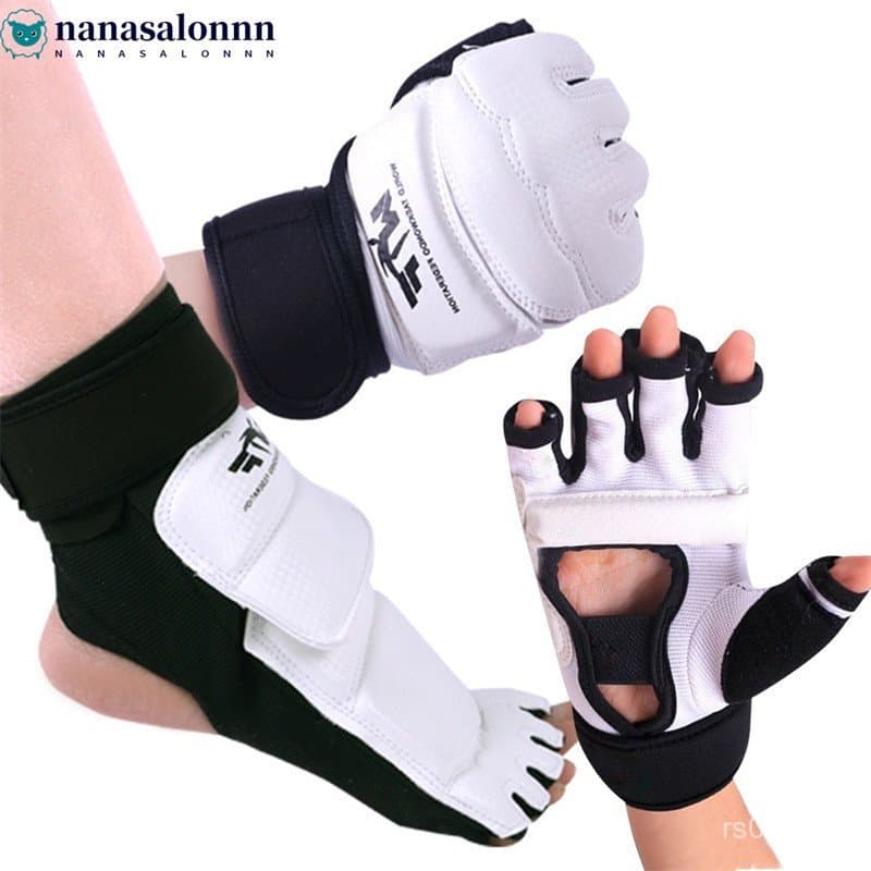 Protetores de Taekwondo, Luvas de Treinamento Sanda para Mãos e Pés, Luvas Protetoras, Luvas de Proteção para as Mãos Q4