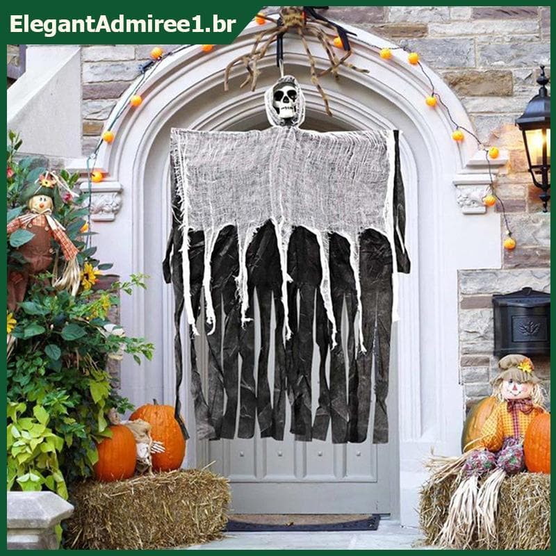 ELEGA 90 Cm Halloween Pendurado Caveira Fantasma Decoração Adereços De Terror Para Festa Em Bar Casa