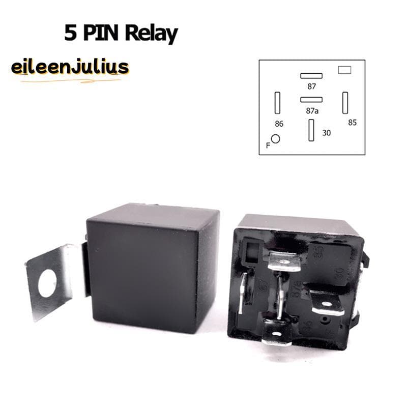 [eileenj3] 6 Peças Relé Elétrico Automotivo SPST De 5 Pinos 12V 30A Interruptor De Fusível De Carro Cablagem Acessórios