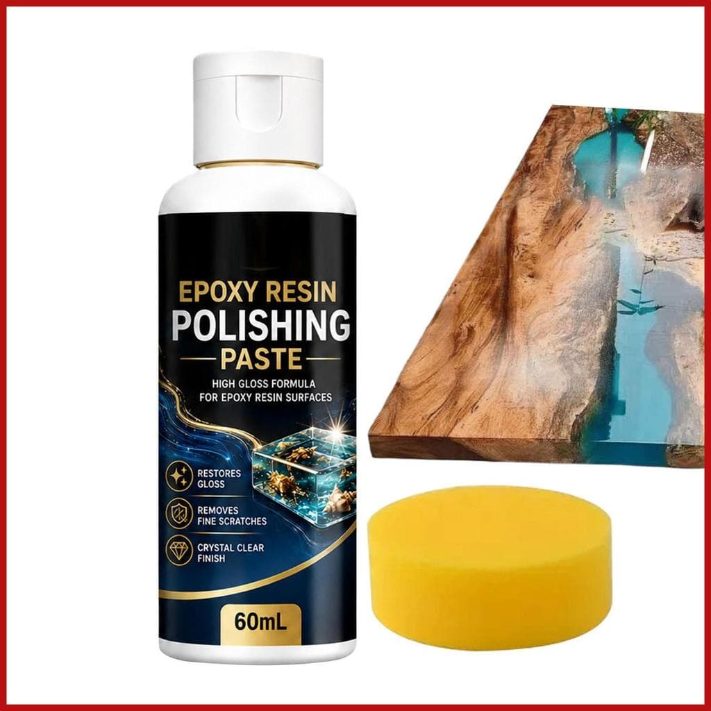 Resina Epóxi Lixar Cera De Polimento 60ml Pasta De Lixamento De Longa Duração Com Esponja Remoção De Riscos pomermy
