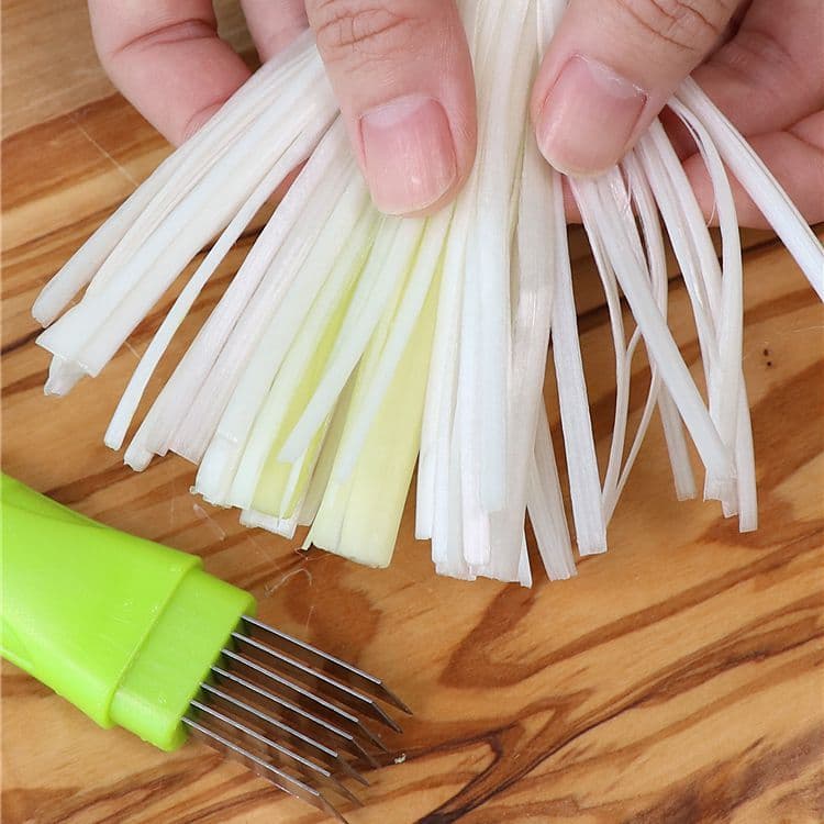 Faca de cebola desfiada, aço inoxidável, cebola desfiada, ferramenta útil, raspador desfiado, raspagem de cebola Sc
