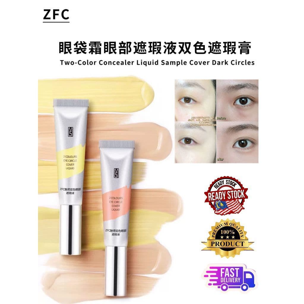 Ypdem Estoquezfc Corretivo De Olhos De Duas Cores Cobertura Líquida Olheiras Rasgo Calhas Marcas De Acne Creme Manchas M
