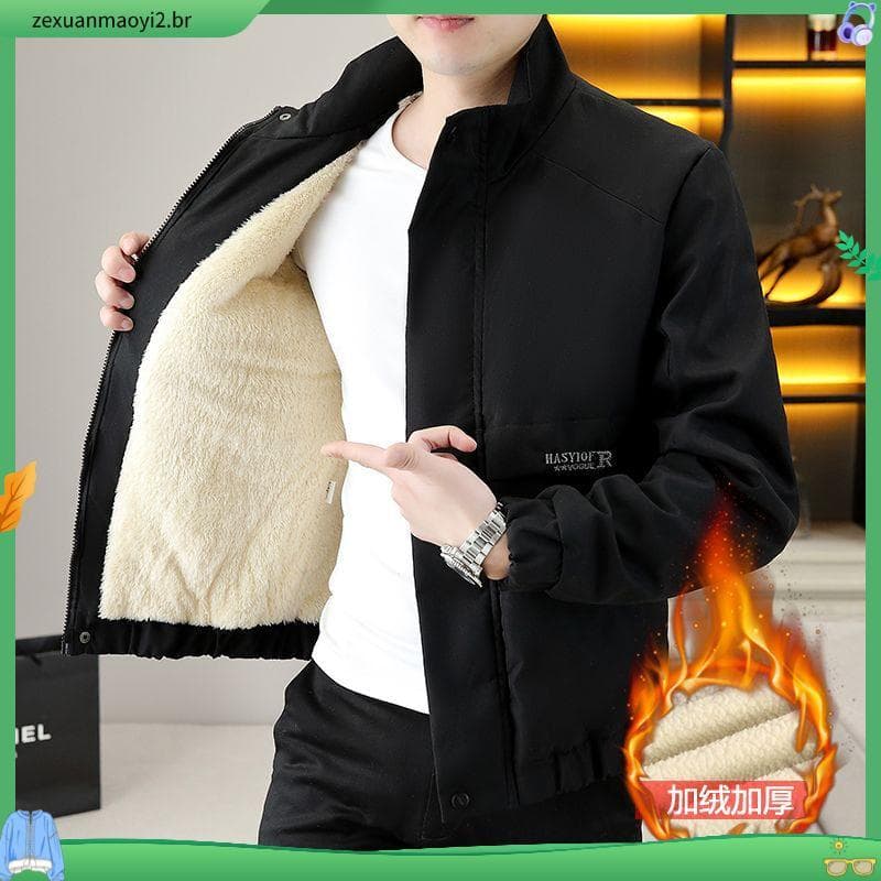 Forro de lã outono inverno engrossado jaqueta masculina novo estilo versão coreana Casual quente juventude acolchoado ja