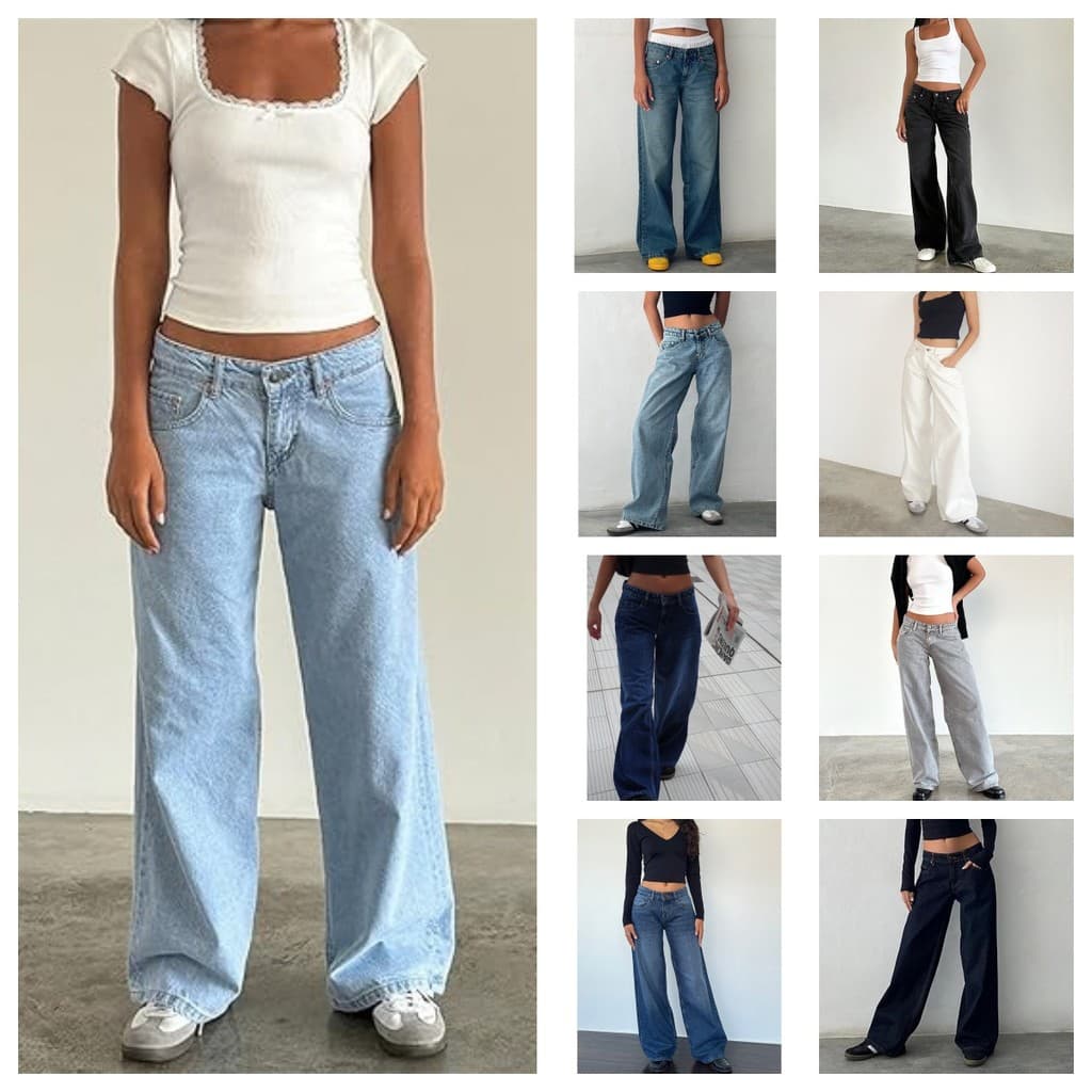 Calças jeans femininas de cintura baixa, sem elasticidade, lavadas, de corte reto, estilo retrô americano 2026, novas ca