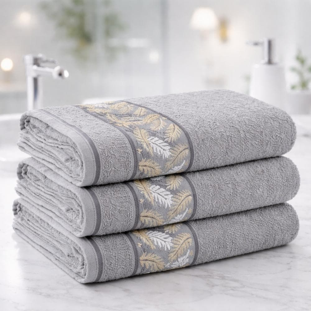 Kit 3 Toalhas Premium Banho Algodão 280g Toque Suave Alta Qualidade