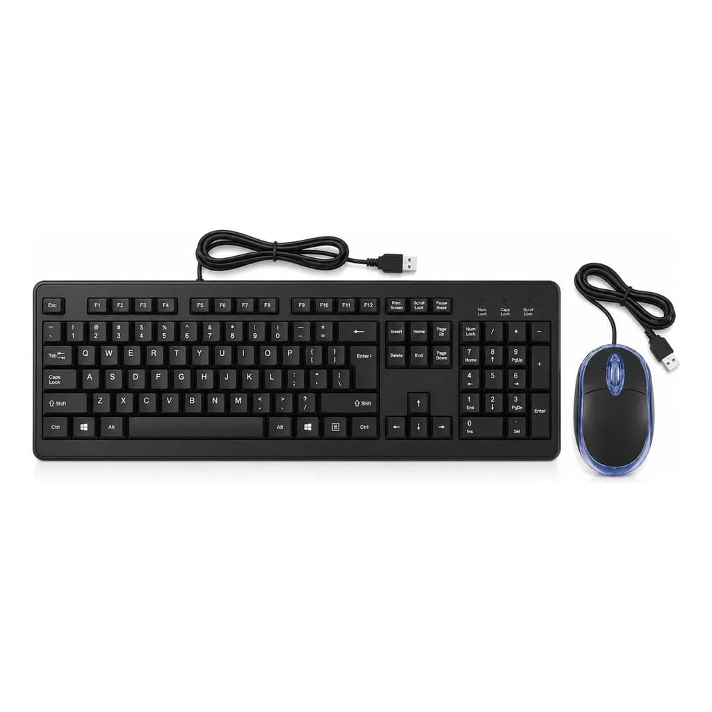 Kit Teclado E Mouse Usb Office Para Pc E Notebook Escritorio