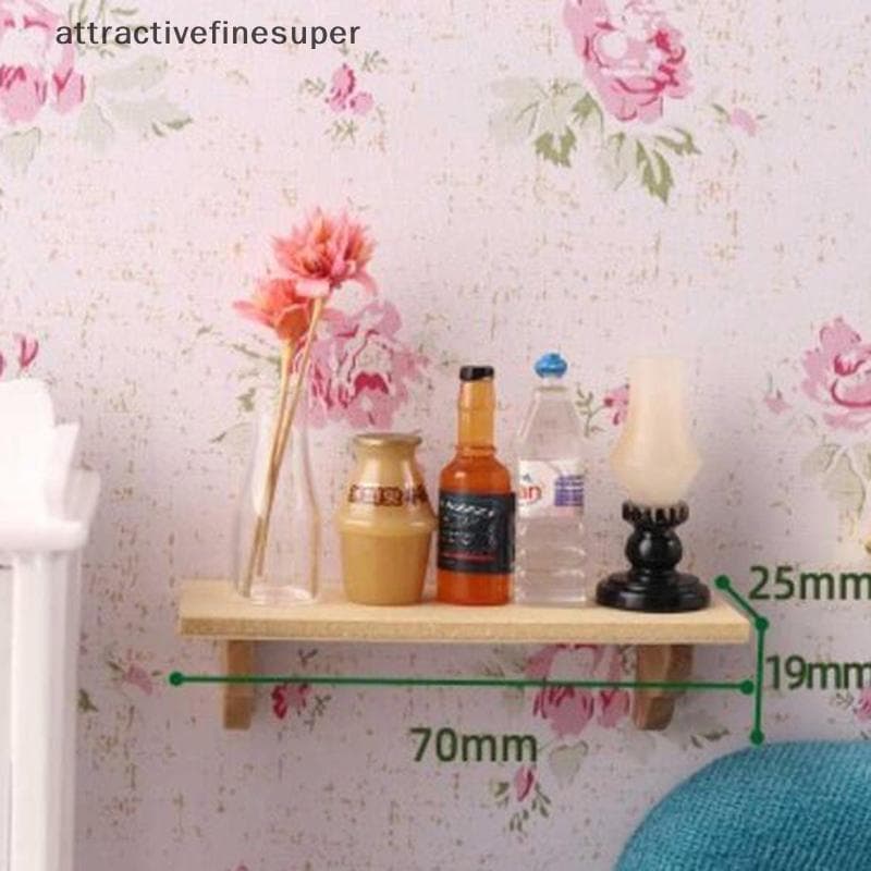 1 : 12 Casa De Boneca Em Miniatura Prateleira De Parede De Madeira Modelo Acessórios Para Móveis