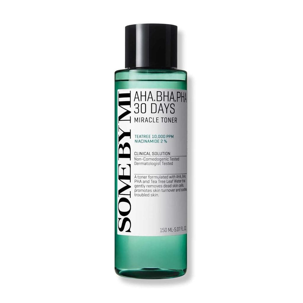 SOMEBYMIAHABHAPHA30DaysMiracleToner–5.07oz,150ml–Tônico Facial Coreano com Ácido Salicílico para Esfoliação da Pele para
