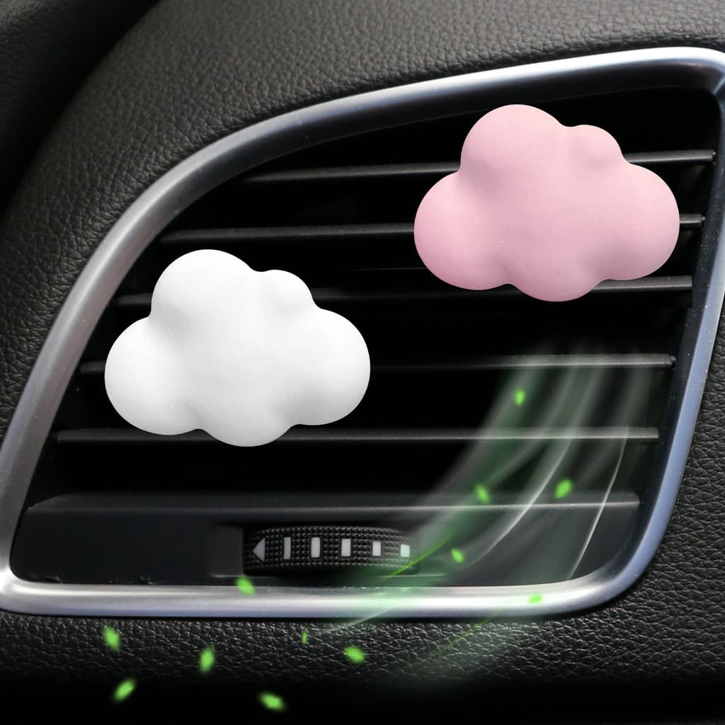 Novo Design: Clipe de Perfume para Carro em Forma de Nuvem de Gesso, Aromaterapia para Saída de Ar, Decoração Fofa de Nu