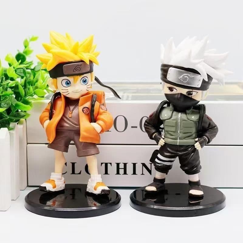 Q versão Anime Naruto Kakashi figura mochila modelo decoração de mesa com Base decoração boneca presente