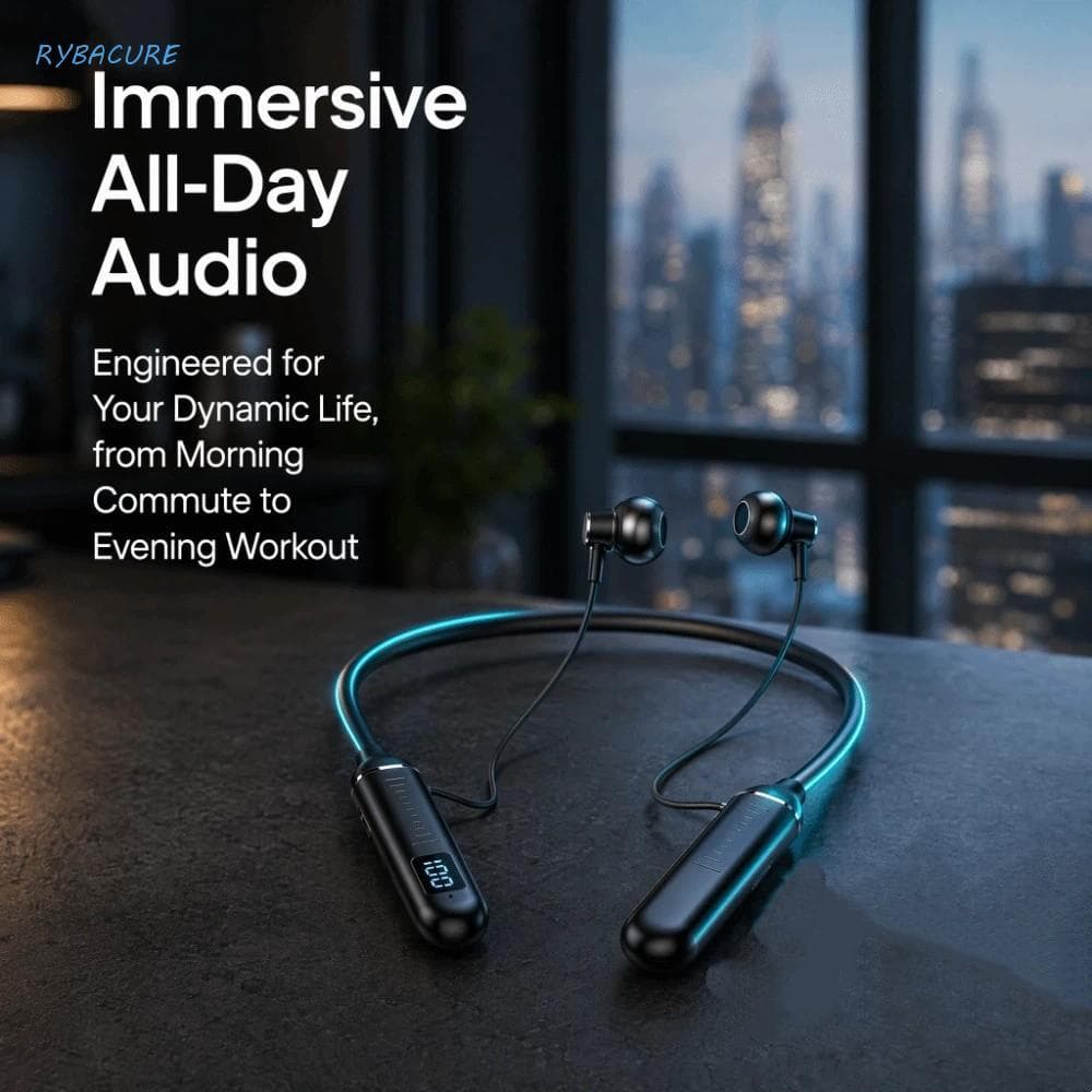 Fone De Ouvido Sem Fio , Fones Com Fita De Sucção Display Digital Bluetooth Esportivos Meio Intra-Auriculares