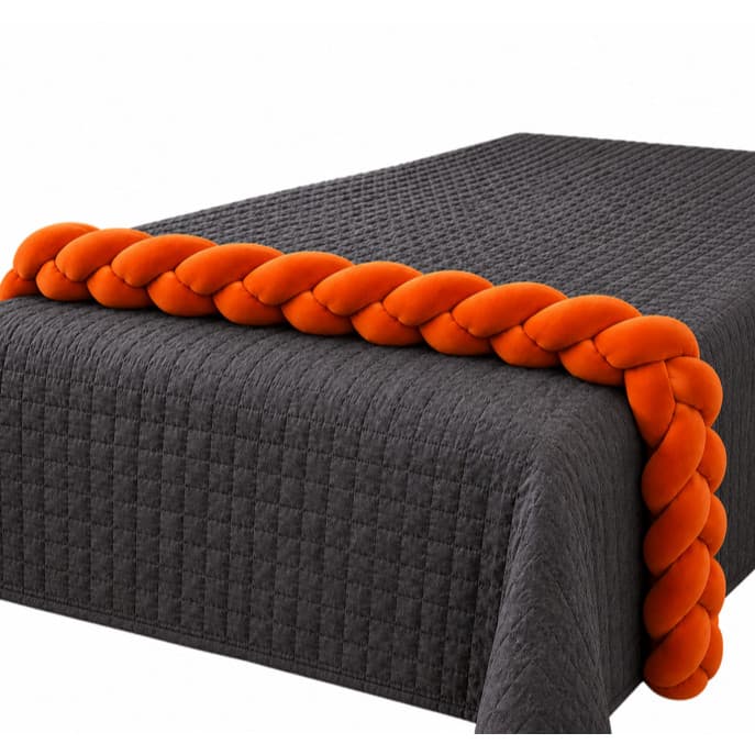 Trança Decorativa Cama 2,60m ou Protetor Berço Trançado Almofada Nó 1 Peça 260cm Macia