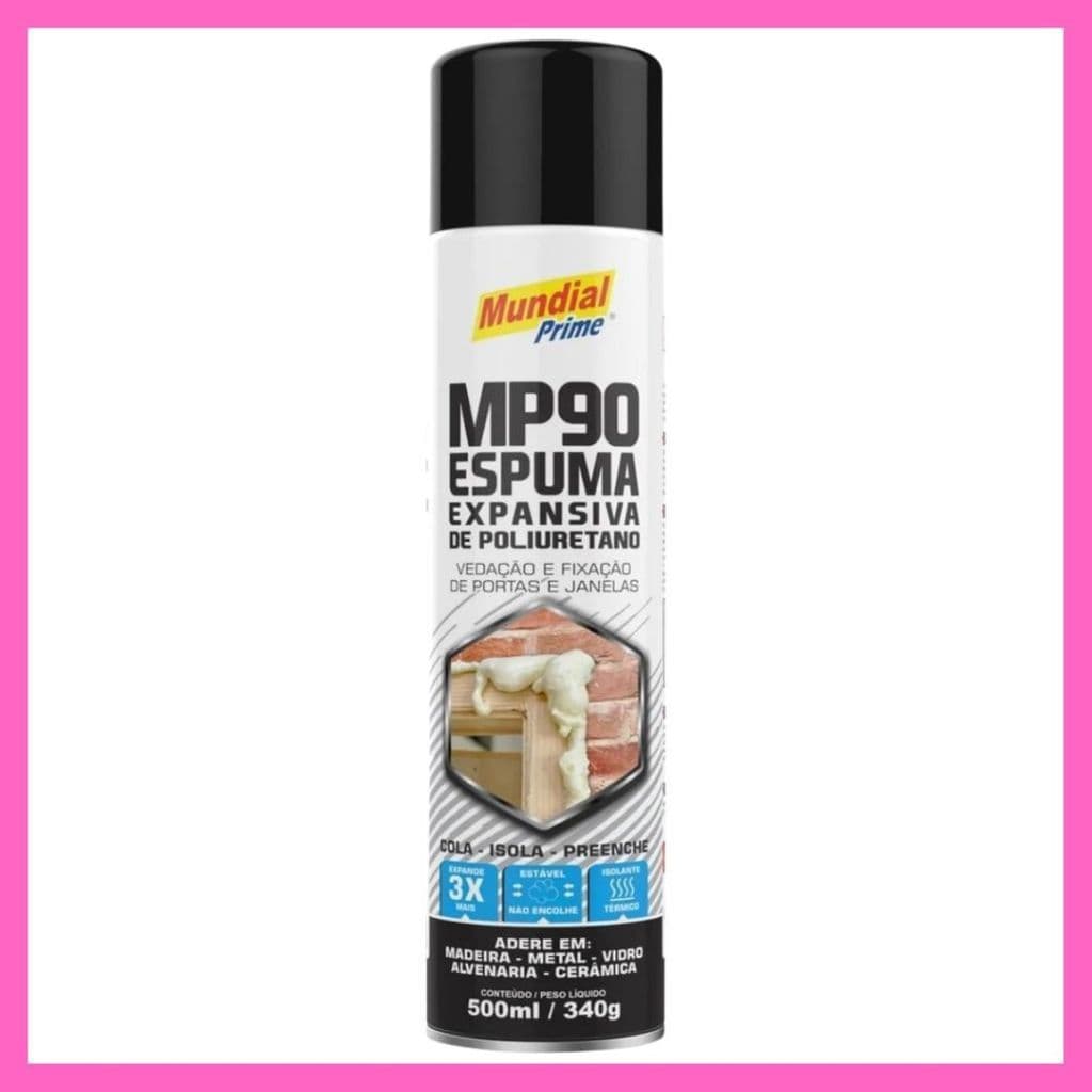 Espuma Expansiva Poliuretano 500ml Mundial Prime | Vedação, Fixação e Isolamento Profissional
