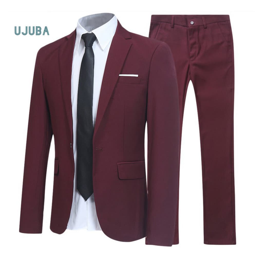 Conjunto De Terno De Negócios Ujb Com Lapela E Gola Aberta Formal