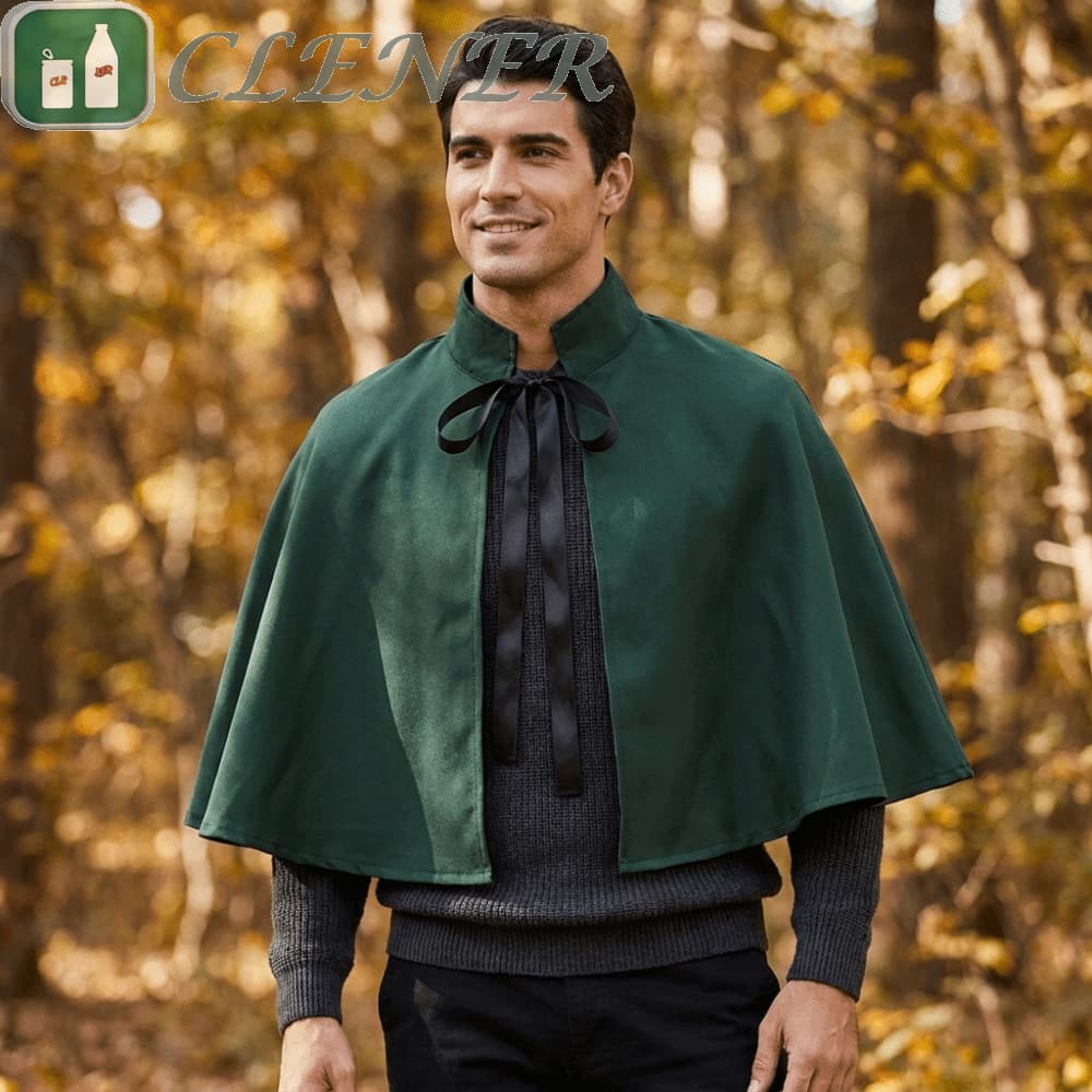 Capa Curta Medieval Mais Limpa , De Halloween Fantasia Com Gola Alta Retrô Estilo Escuro Gótico Lolita