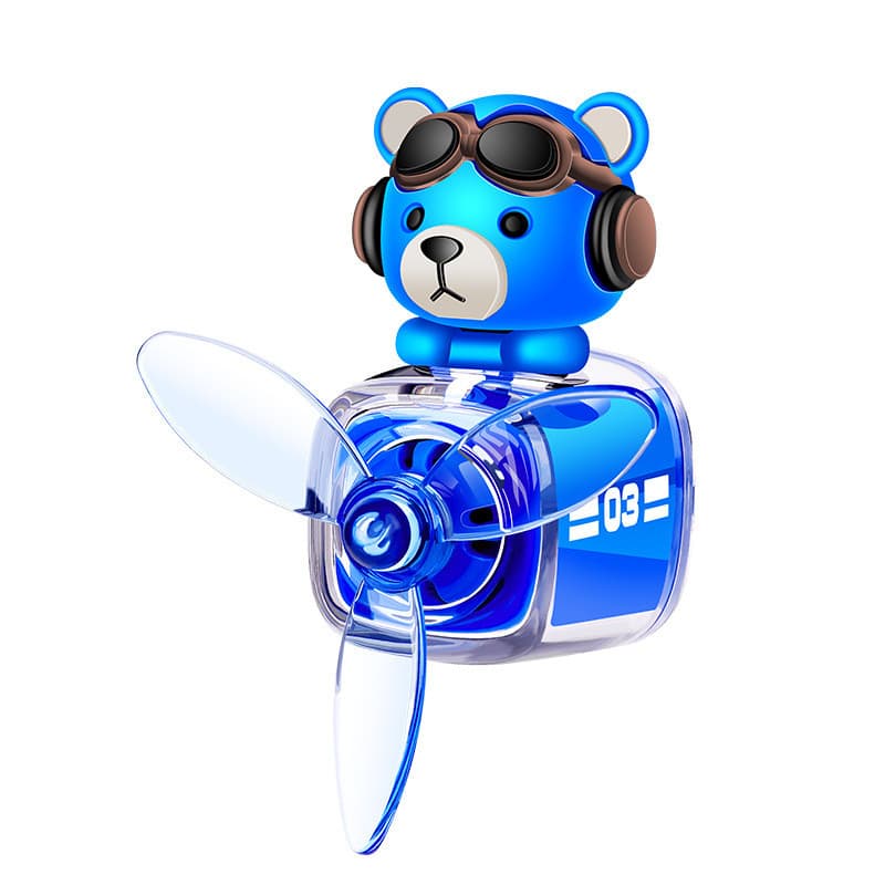 Difusor de fragrância em forma de urso para montagem em saídas de ar do carro, difusor de fragrância rotativo, eliminado