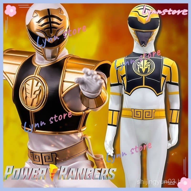 Fantasia de Cosplay do Ranger Branco de POWER RANGERS, Traje para Roleplay, Vestido Escolar, Vestidos de Carnaval T5C4 C