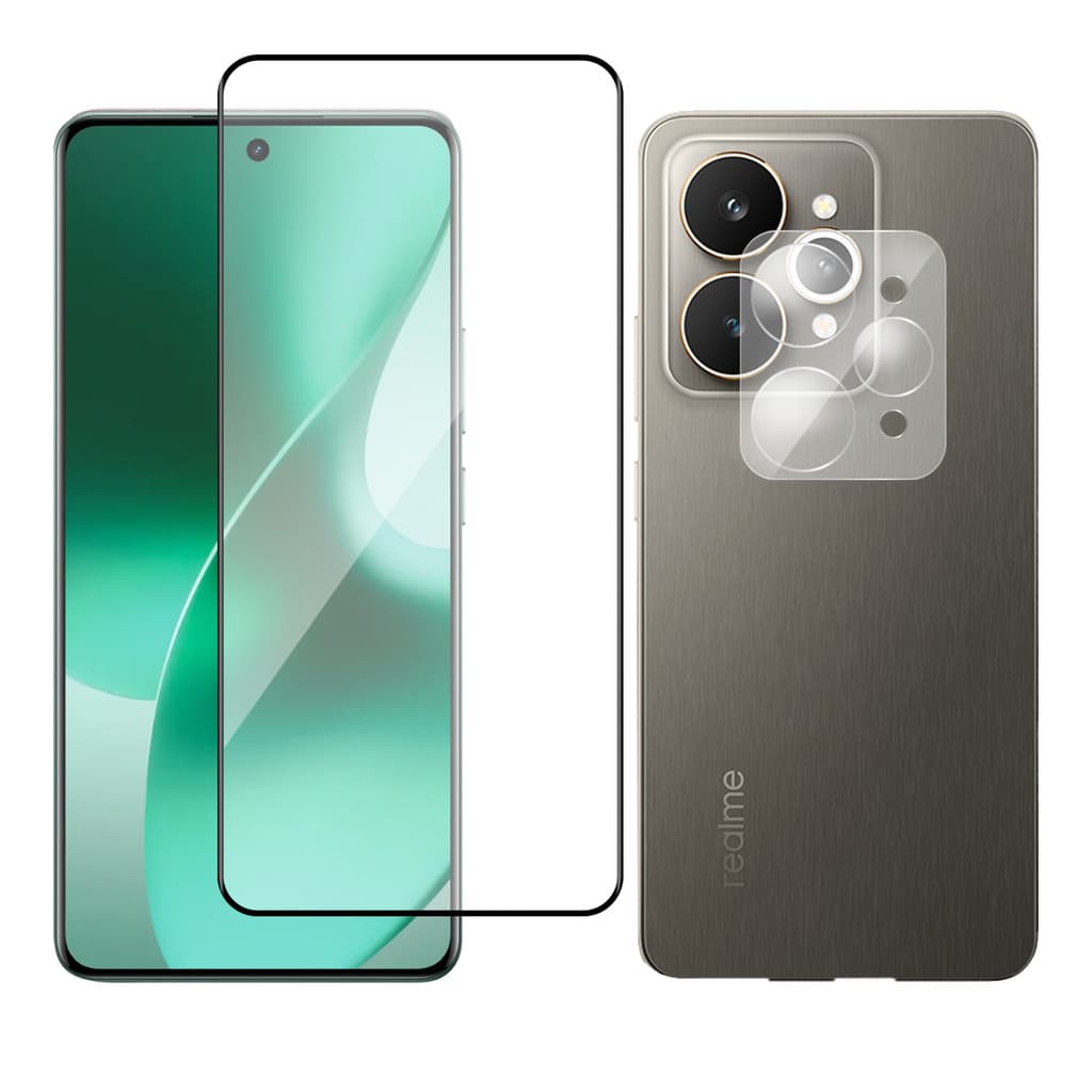 Película Vidro Curvada + Película Câmera Vidro P/ Realme 15 5G