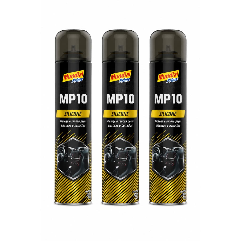 Kit 3 Silicones Spray 300ml Mundial Prime