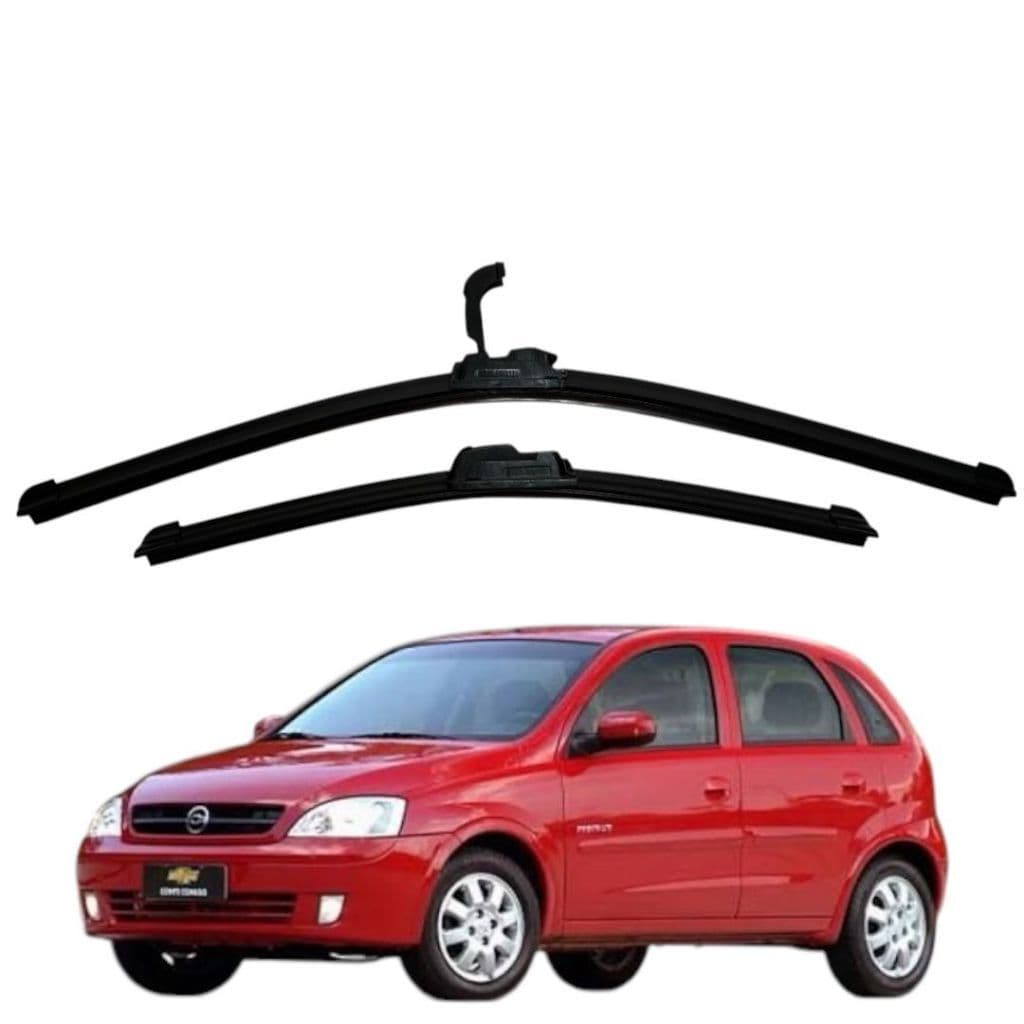 Kit 2 Palhetas Limpador de Para-brisa Dianteiro Chevrolet Corsa 2004 a 2012