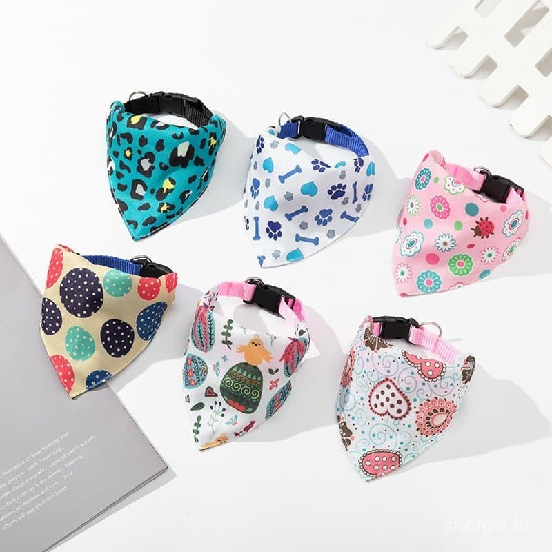 Lenços para cães, lenços de pescoço, coleiras e babadores para gatos, adequados para animais de estimação de pequeno e m