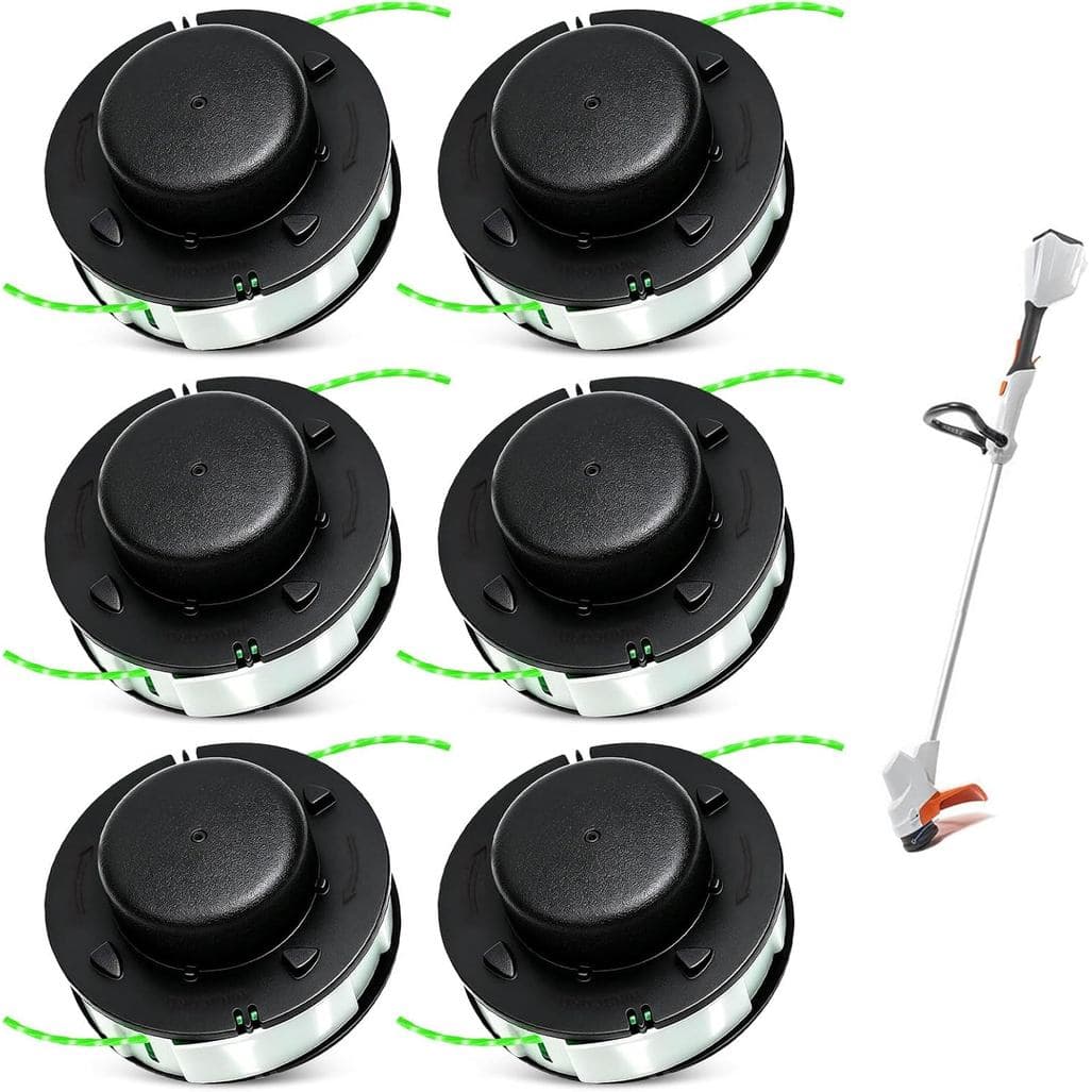 6 Peças 4008 710 4302 Cabeçotes de Reposição para Aparadores de Grama S tihl Autocut 2-2 FSA 56, Carretéis de Linha para