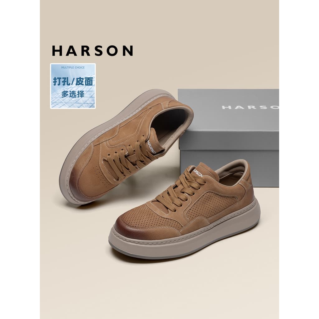Husen sapatos masculinos primavera novo estilo tênis de couro genuíno sola macia sapatos casuais masculinos macacão ao a