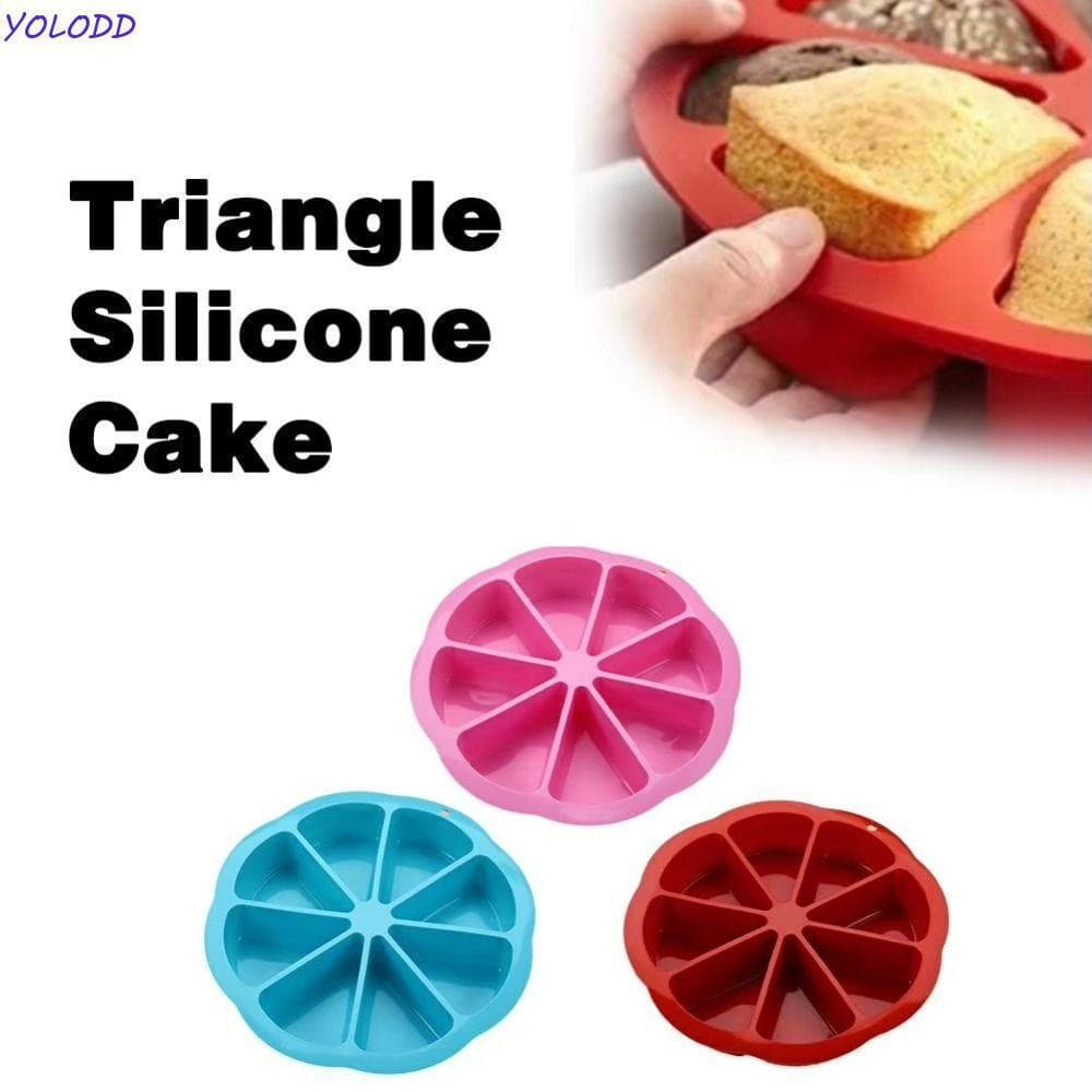 Forma de Silicone para Bolo Yoloqx, Forma Triangular Criativa para Assar, Forma Antiaderente e Resistente ao Calor para