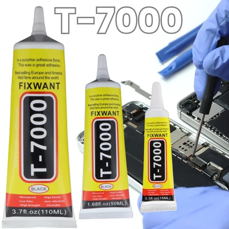 Adesivo Macio Preto T7000 T-7000 Para Computador , Celular , Reparo De Tela Sensível Ao Toque , Moldura Antivibração
