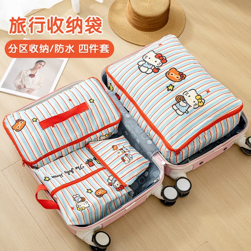 Bolsa de armazenamento para viagem, organizador de roupas para bagagem, bolsa portátil à prova d'água para roupas, roupa