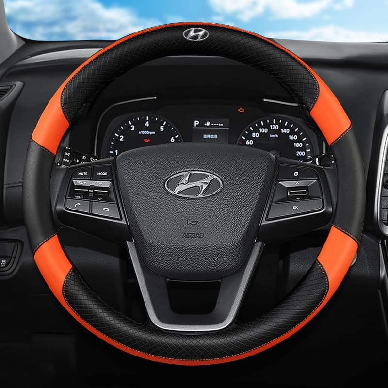 Capa de volante de carro Hyundai em couro microfibra, acessórios antiderrapantes para Hyundai CRETA STARIA H-1 Elite NS