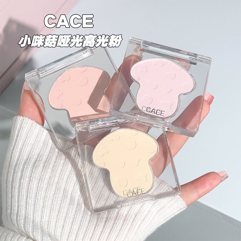 CACE pequeno cogumelo fosco alto brilho em pó tridimensional paleta de contorno tudo-em-um paleta brilho Facial