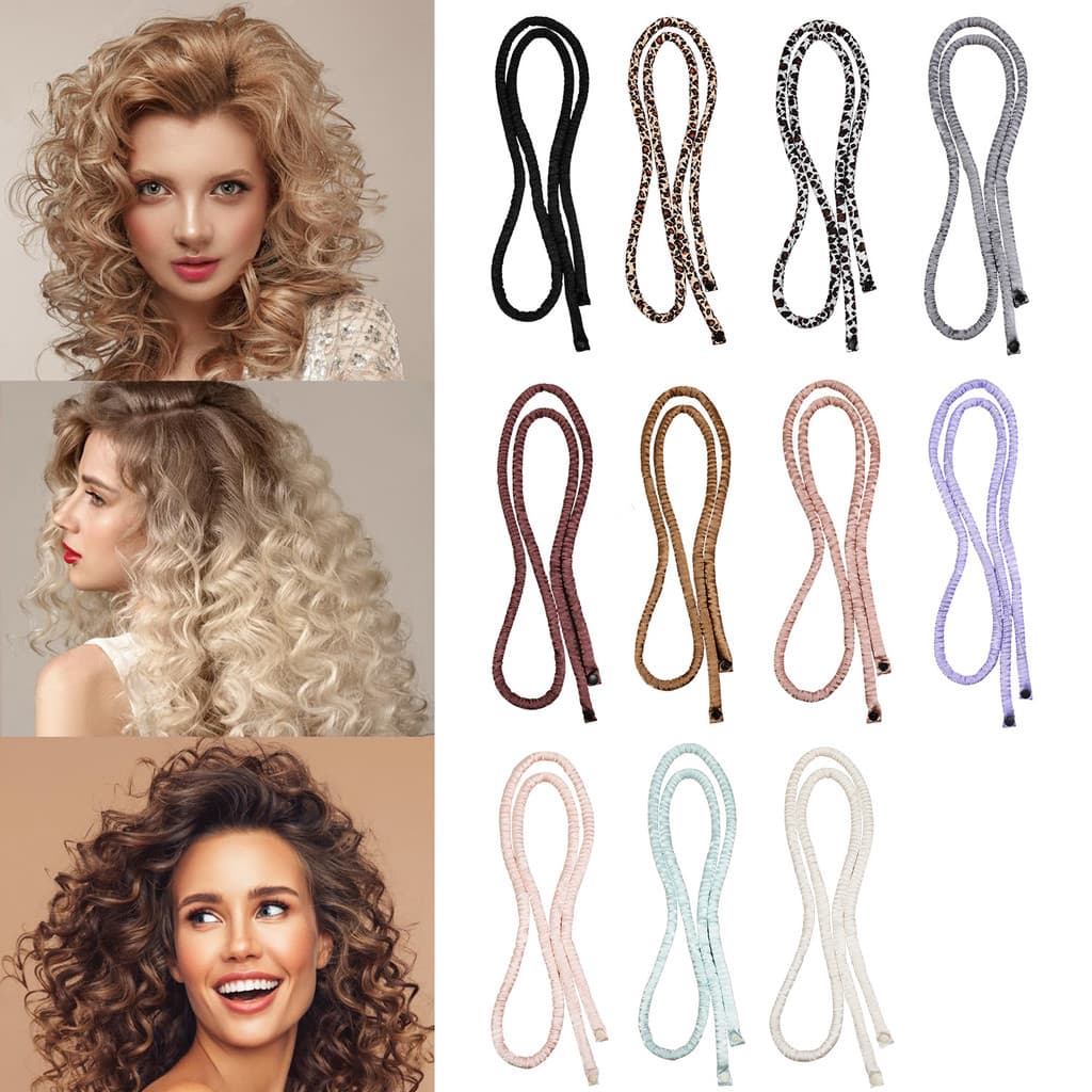 2026 novo estilo Tiktok modelador de cabelo durante a noite estendido sem calor onda grande Curling ferramenta útil aces