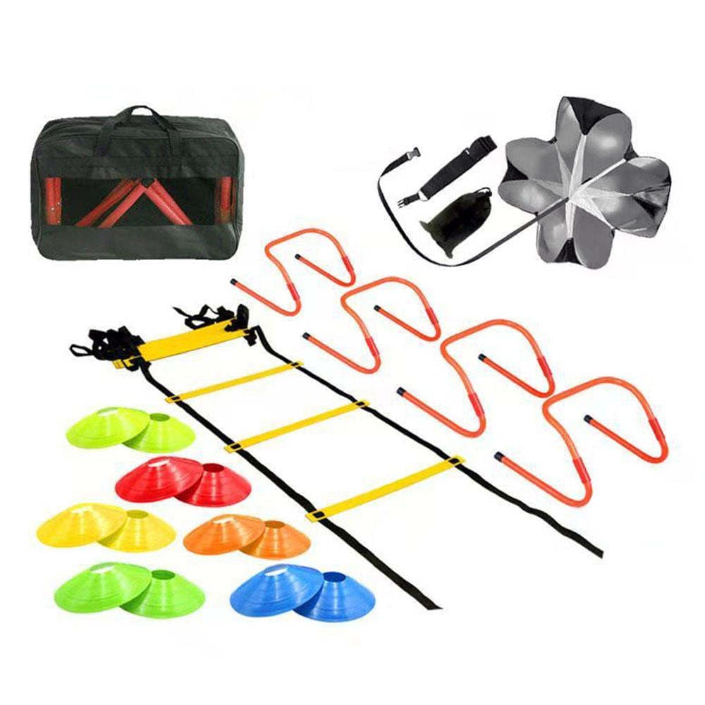 Equipamento de treinamento de futebol transfronteiriço conjunto de escada de agilidade juventude ao ar livre portátil es