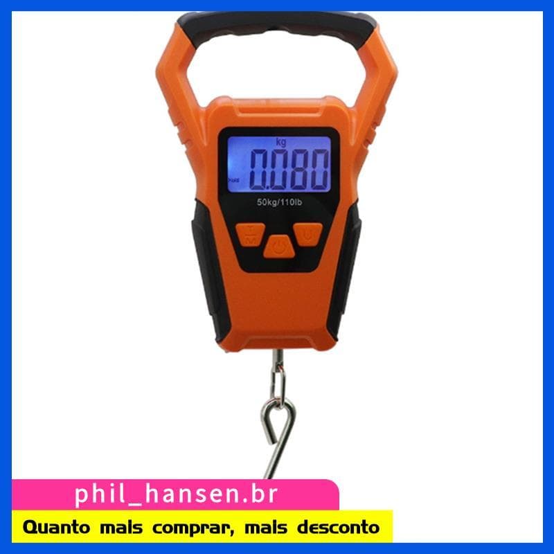 Balança Digital Eletrônica Portátil LCD , 50kg , Antiderrapante , Régua De Pescador , Ferramenta De Pesagem , Pesca