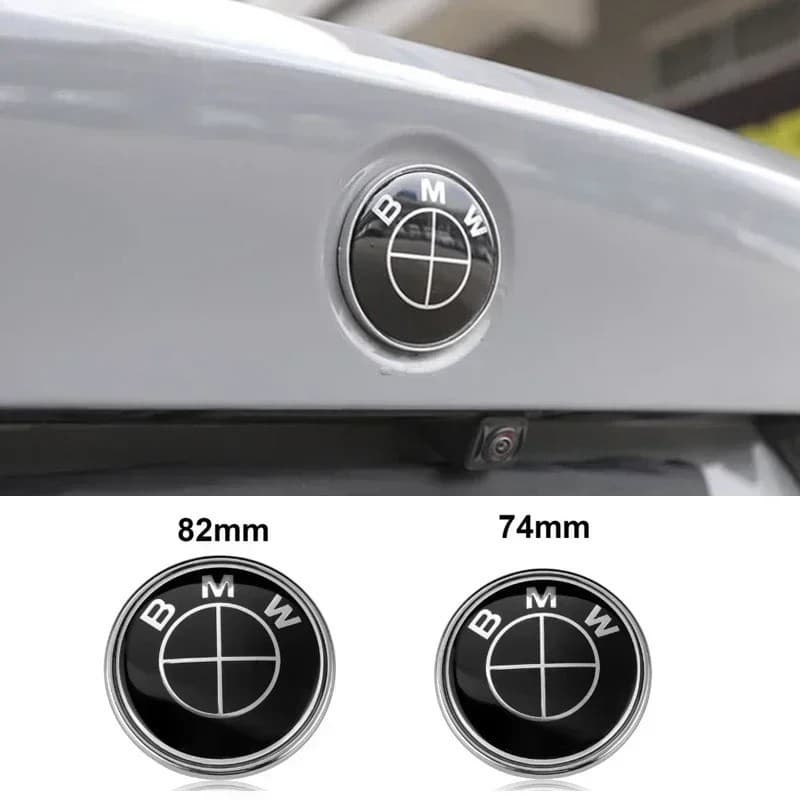 82/74mm Grade Dianteira Do Carro Tronco Traseiro Emblema Adesivo De Volante Para BMW G20 G31 G48 E39 E90 F10 F11 F20 F30