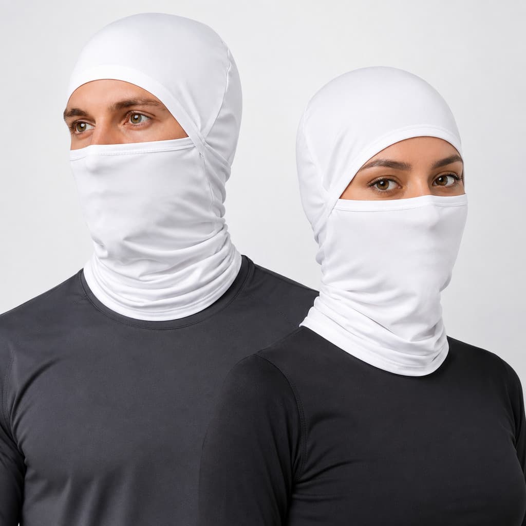 Touca Balaclava Branca Máscara Ninja Térmica Frio Frigorífico Câmara Fria Moto Motociclista Unissex