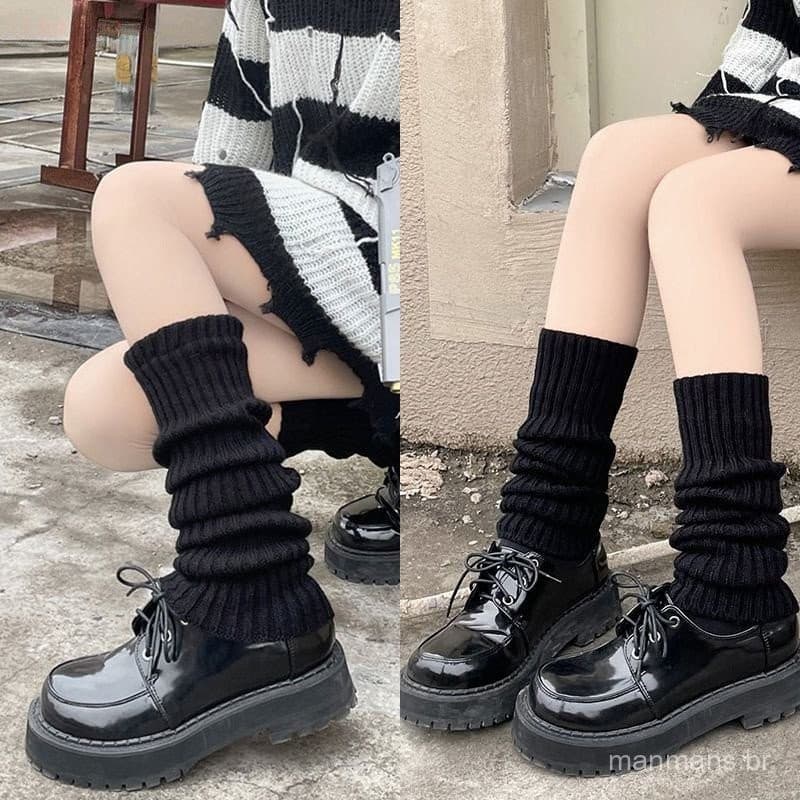 [Dddddxcebua] Meias longas de lã estilo Lolita para mulheres Y7LO