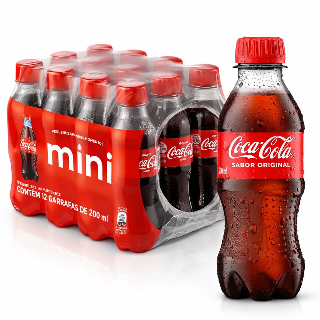 Refrigerante Coca-Cola Mini Pet 200ml 12 unidades