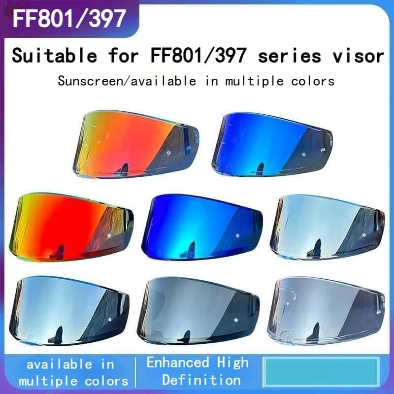 [2025NOVO] Viseira FF801 para Capacete Integral LS2 FF397 FF801, Acessório de Substituição Anti-UV para Motocicleta PZZC
