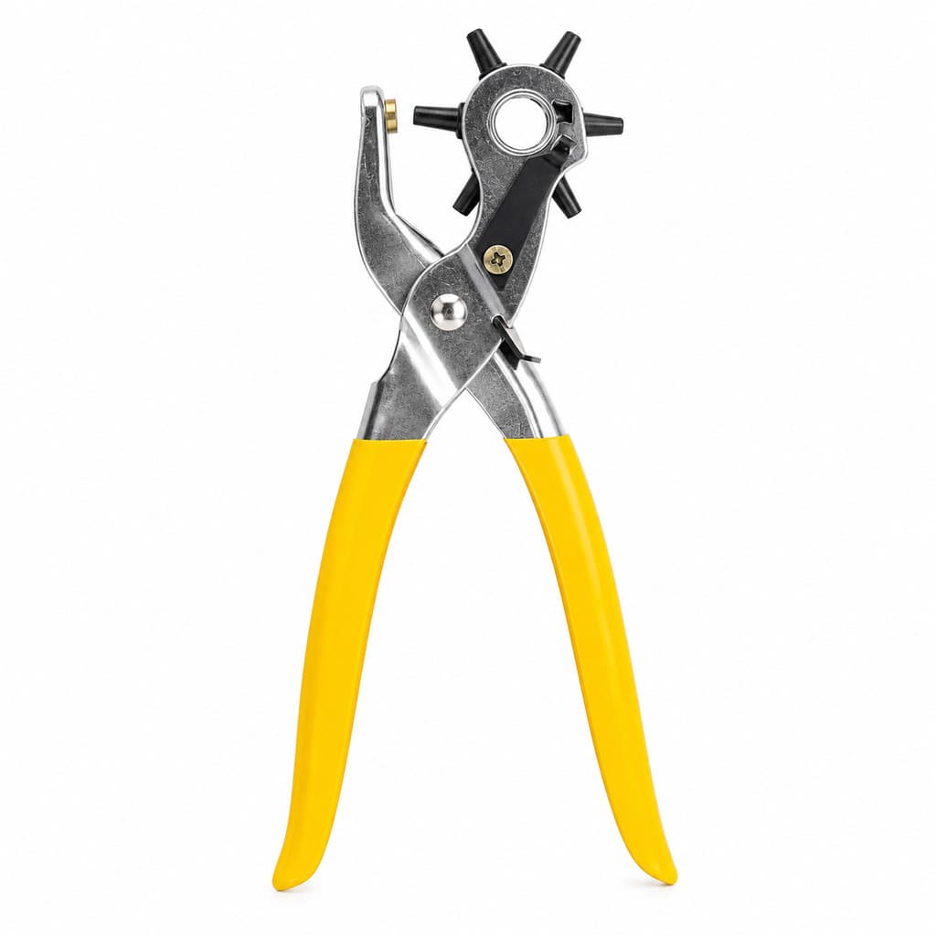 Alicate Vazador de Couro e EVA 6 Furos 9 Polegadas Profissional para Cintos Bolsas Artesanato