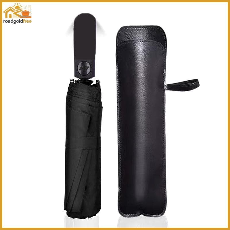 Capa De Guarda-Chuva De Couro PU Preto , Portátil , À Prova D'água , Bolso De Armazenamento , Absorvente De Água , Ultra