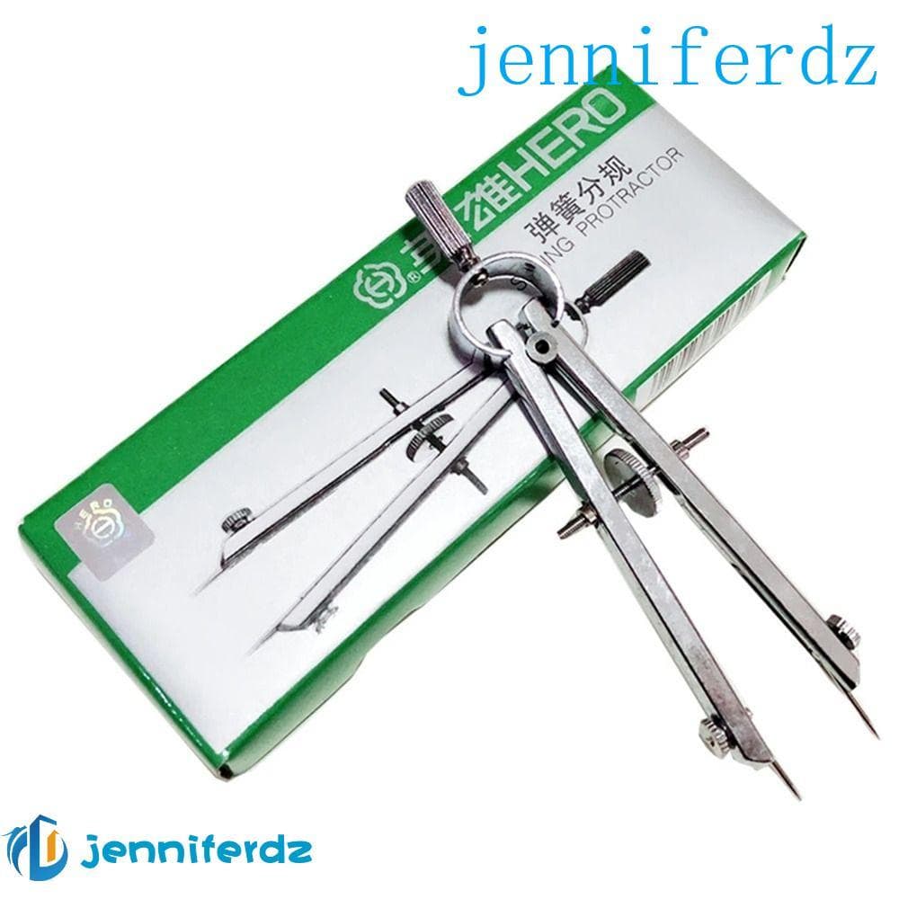 AJENNIFER Math Compass Papelaria Com Fechadura Ferramenta De Desenho De Alta Precisão Transferidor De Bússola De Metal
