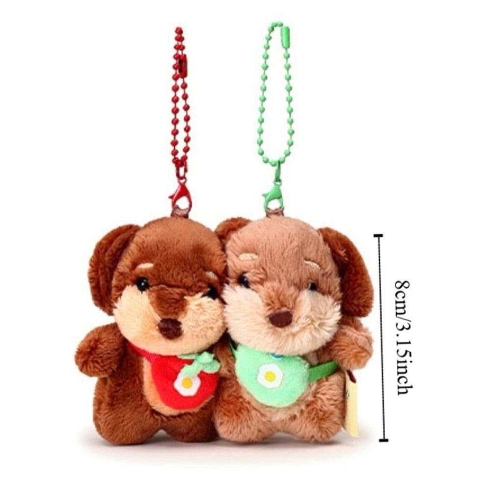 DION1UE Chaveiro De Pelúcia De Cachorrinho De Desenho Animado , Pingente De Boneca Fofo Com Design ,