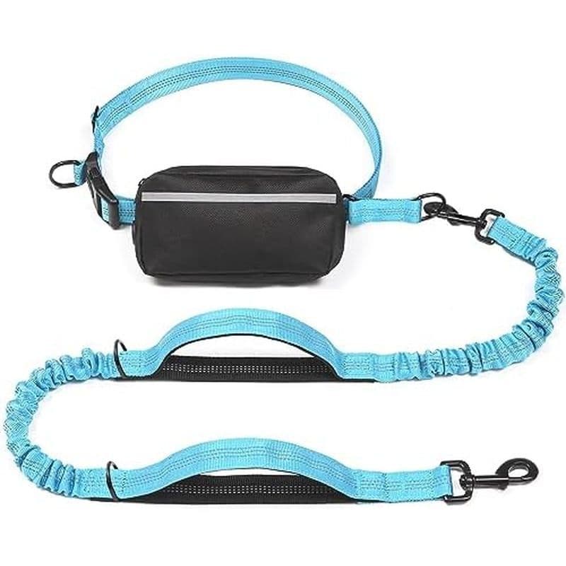 Trela Para Cães Mãos Livres IYoShop Com Bolsa Zíper , Grande , 25-120 Libras , Verde | De Cintura , Alças Acolchoadas Du
