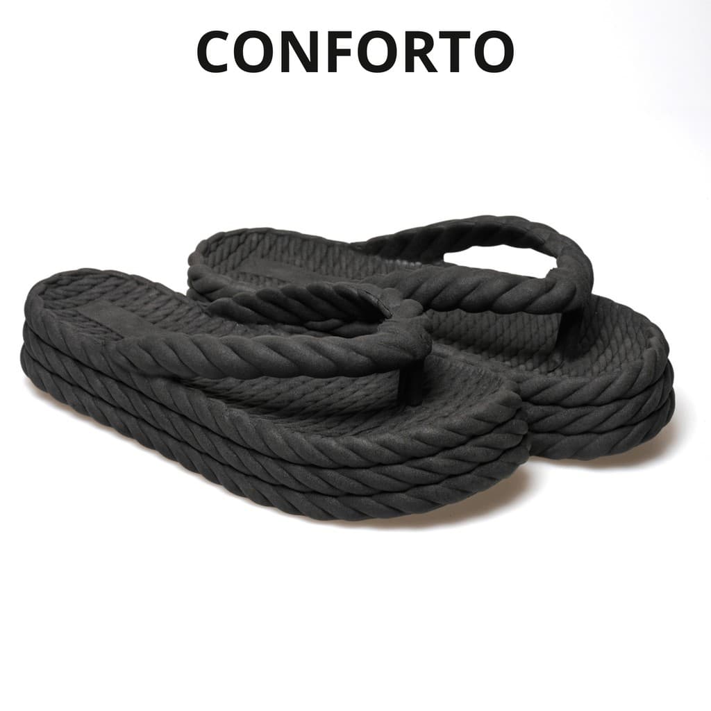 Tamanco Chinelo Feminino 3 Tranças Confortável Leve Macio