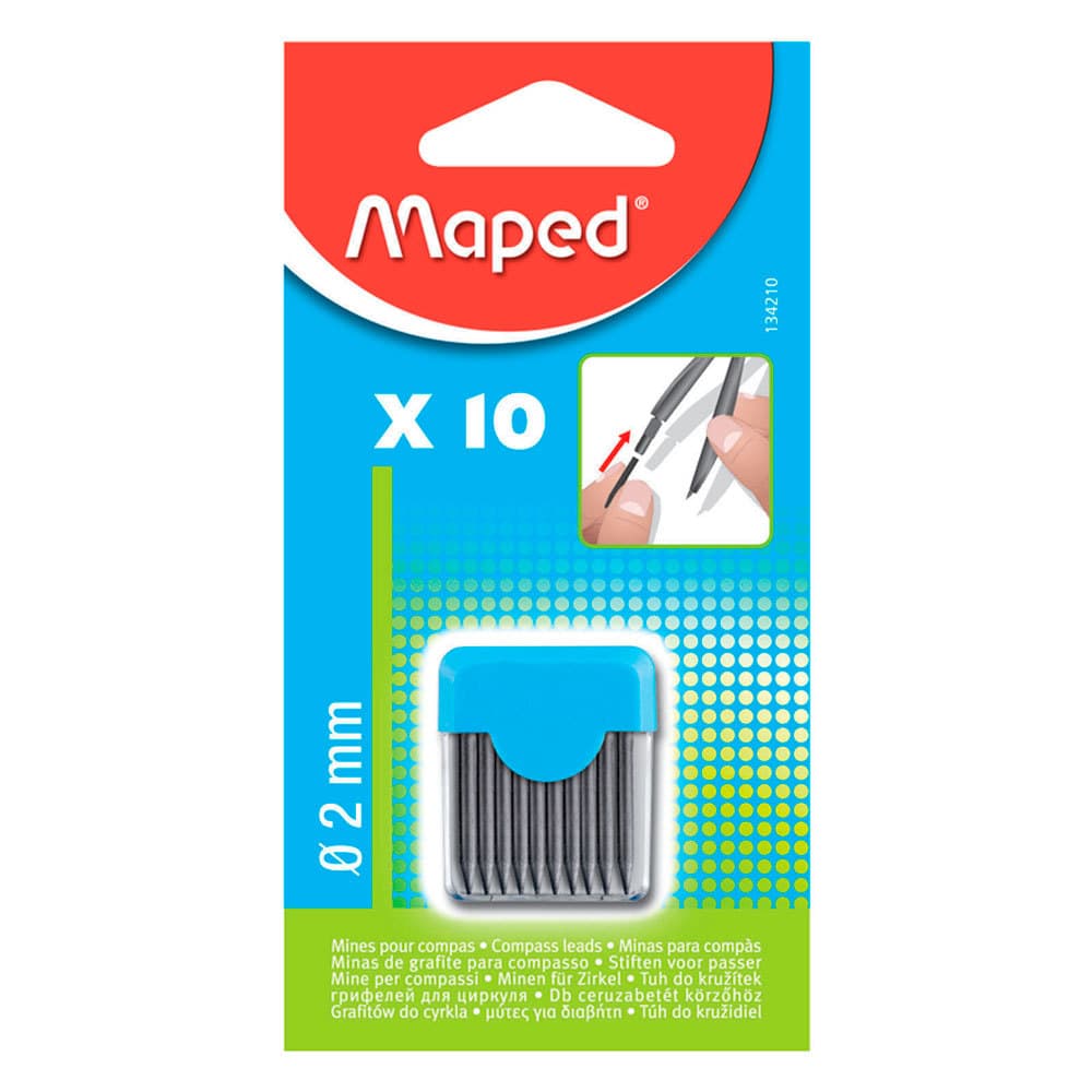 Grafite para compasso com 10 unidades 134210 Maped