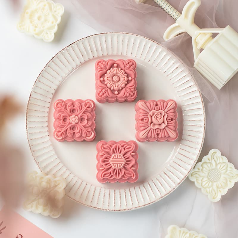 [Estoque pronto] Molde Mooncake Novo Estilo 2026 Mid-Autumn Festival Mooncake Press Mold Fluxo Cantonês Coração Mooncake